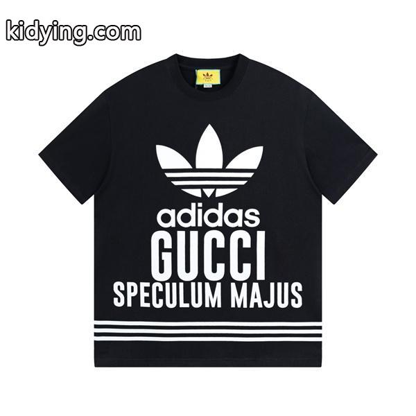 ハイブランドGucc1 x Adidas 半袖Tシャツ偽物 高品質 2色展開 上品でラグジュアリーなスタイル 男女兼用 夏のワードローブ-0