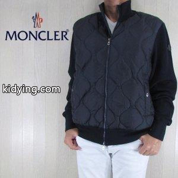 MONCLER モンクレール メンズ ダウンジャケット 切り替え ニット ブルゾン 9411100 97551 777/ネイビー サイズ：L/XL/XXL :key-20170405-067-068:madoricci - 通販ショッピング-0