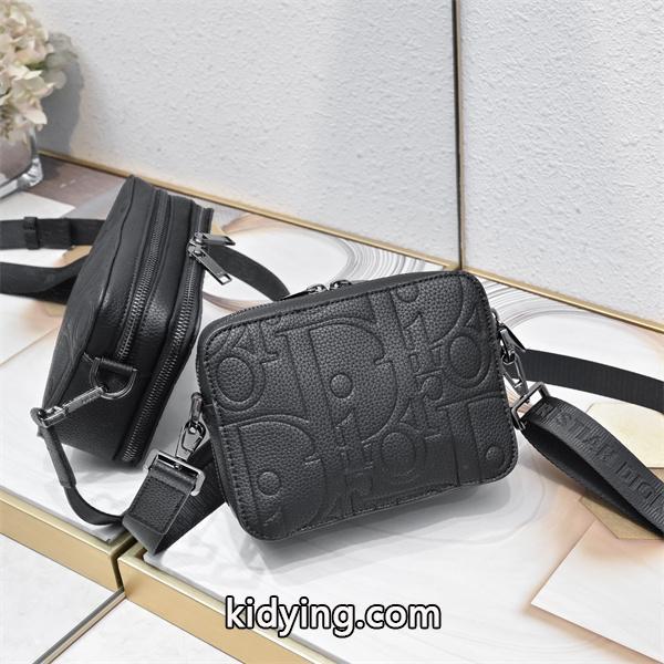 DIOR ディオール コピー コンパクト設計 ミニショルダーバッグ エンボス 軽量-2