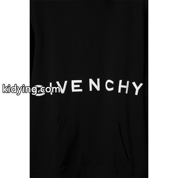 ジバンシー GIVENCHY コピー 秋冬クリーン 高級な 定番 ホワイト ブラックロゴ パーカー-3