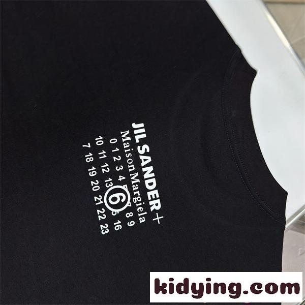期間限定 ダブルロゴ ジルサンダー Tシャツ ホワイト 半袖 コントラストプリント Maison Margiela*JIL SANDER コピー-6
