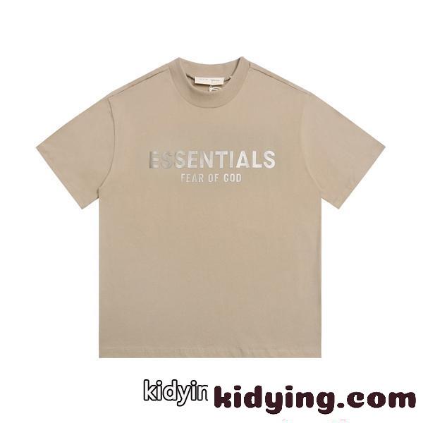 エッセンシャルズ 偽物 半袖Tシャツ ESSENTIALS ブラック プリント モード ユニセックス 着回し抜群 定番-5