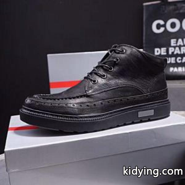 今年人気定番 2018年秋冬入荷 2色選択可 プラダ PRADA 現代的な印象 ハイトップシューズ_スニーカー、靴_メンズファッション_スーパーコピーブランド激安通販 専門店-0