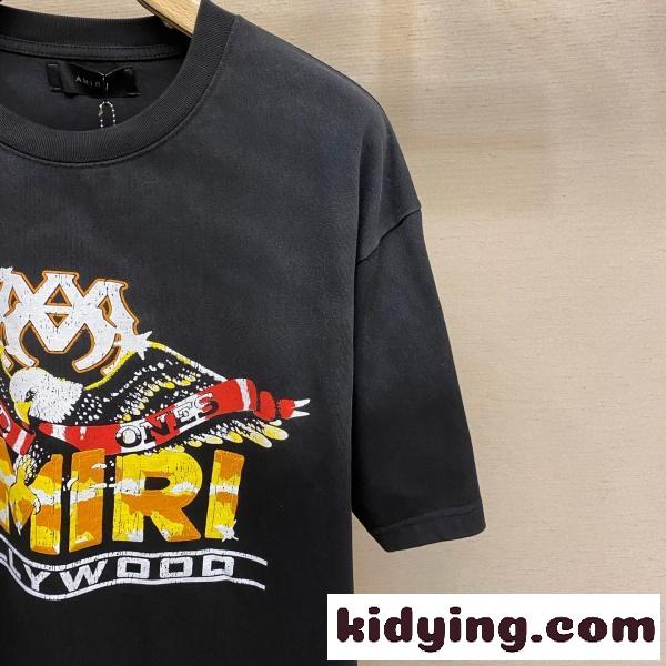 AMIRI アミリ 2026新作 ヘビーウェイト コットン 半袖Tシャツ 両面プリント オーバーサイズ ユニセックス-3