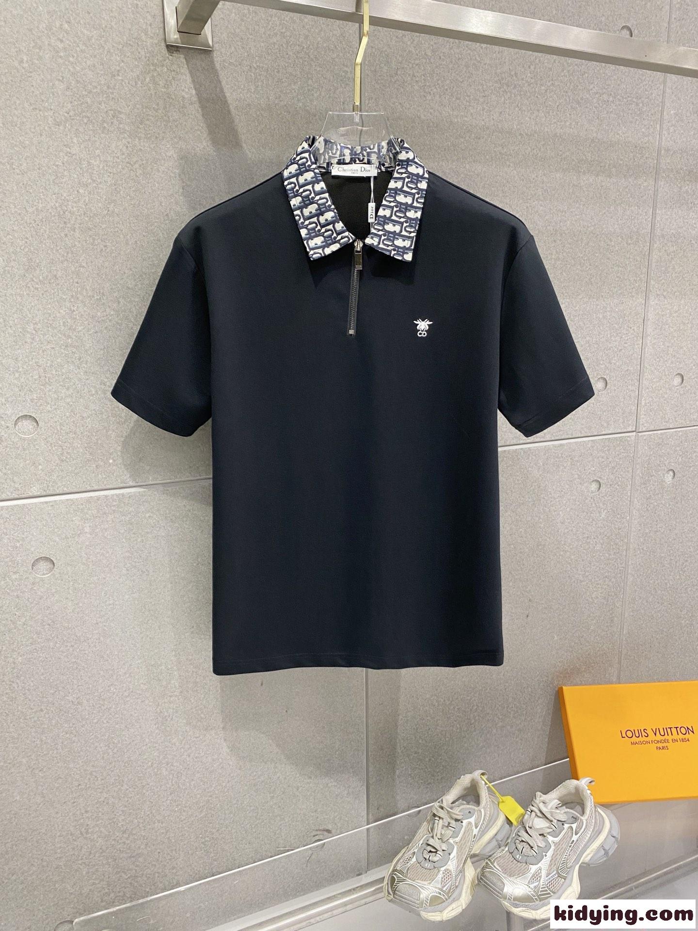 ディオール コピー スポーティーセット 半袖ポロシャツ ショートパンツ ホワイト ネイビーライン Dior-6