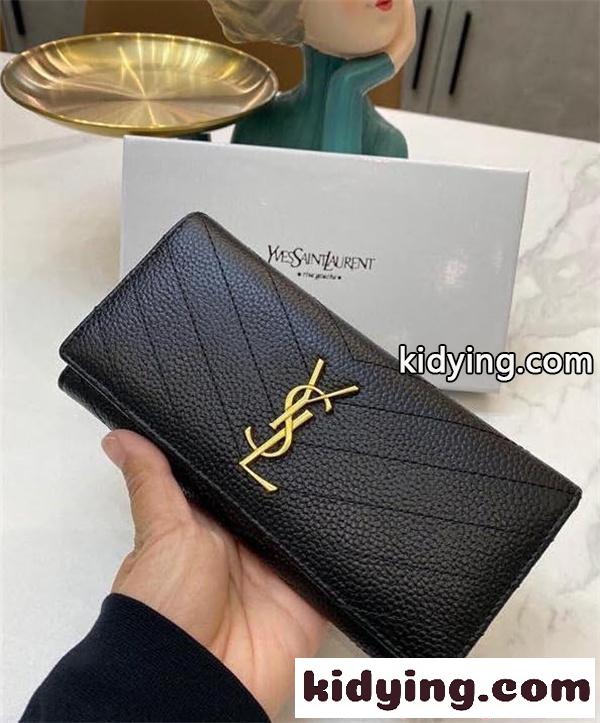 高級感溢れる サンローラン コピー 財布 ゴールド ブラック 収納便利 人気 Saint Laurent 大容量 シンプルエレガント-4