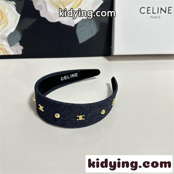 高感度推薦 ネイビー CELINE セリーヌ コピー デニムテイスト モード レディース ヘアバンド-1