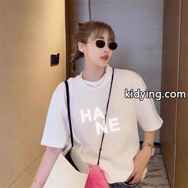 2021春夏新モデル3Dエンボスハイブランド反射大文字ロゴ 男女共に着用が可能 ｔシャツ半袖-0