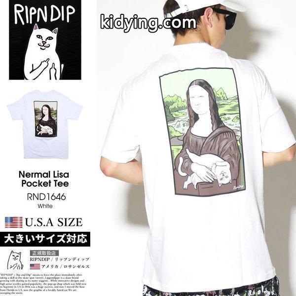 RIPNDIP リップンディップ Tシャツ メンズ 半袖 胸ポケ 猫 キャット プリント RND1646 白 スケートボード スケーター ストリート ブランド :rdtt025-1a:DJドリームス ストリート系 メンズ - 通販ショッピング-0