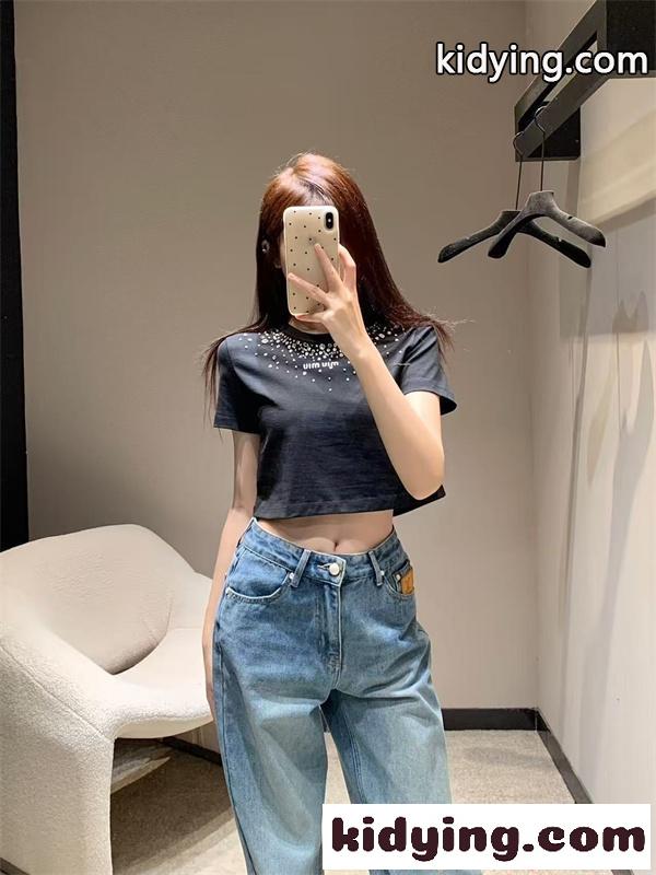 ルイヴィトン コピー激安 デニムパンツ レディース ハイウエスト ストレート ワイドシルエット 美脚 脚長効果 カジュアル 上品 Louis Vuitton-6