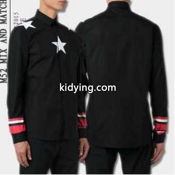 大人気アイテム　ジバンシィ　コピー　GIVENCHY　長袖シャツ　五つ星プリントアイコン　ブラック-0