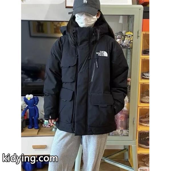 The North Face コピー グレーマルチポケットダウンジャケット アウトドア風 2025秋冬注目 ザノースフェイス-6