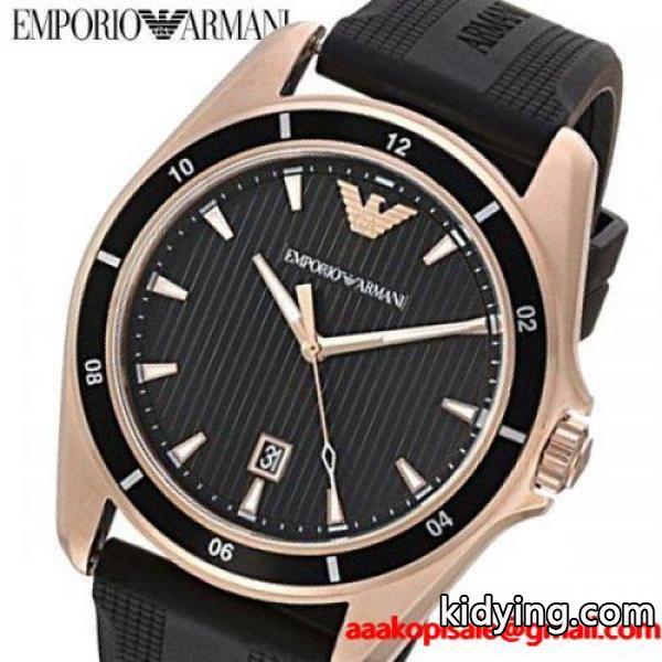 あすつく エンポリオ アルマーニ EMPORIO ARMANI 腕時計 メンズ AR11101 シグマ ブラック×ピンクゴールド 通販-0