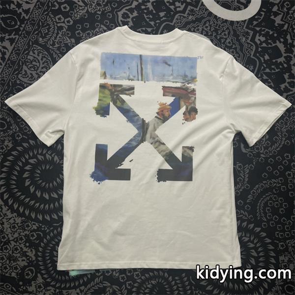 激安大特価新品きれいめコーデ半袖ｔシャツ上品さOff-Whiteオフホワイト コピー 人気脚長効果合わせやすい-0