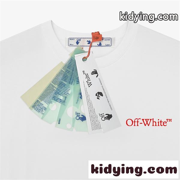 フラワーアロープリント 春夏人気 旬デザイン OFF-WHITE オフホワイト コピー 半袖Tシャツ さらっと着られる 話題アイテム-4