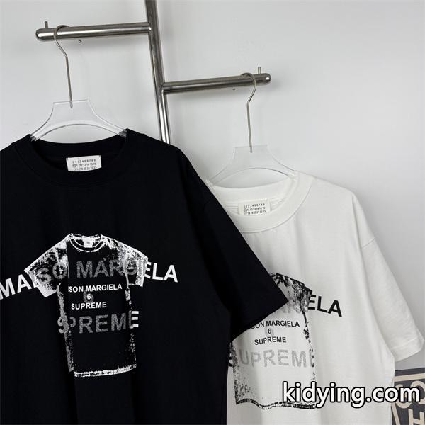 人気新作Maison Margielaメゾン マルジェラTシャツコピーストリート風 ブラック/ホワイト ユニセックス-0