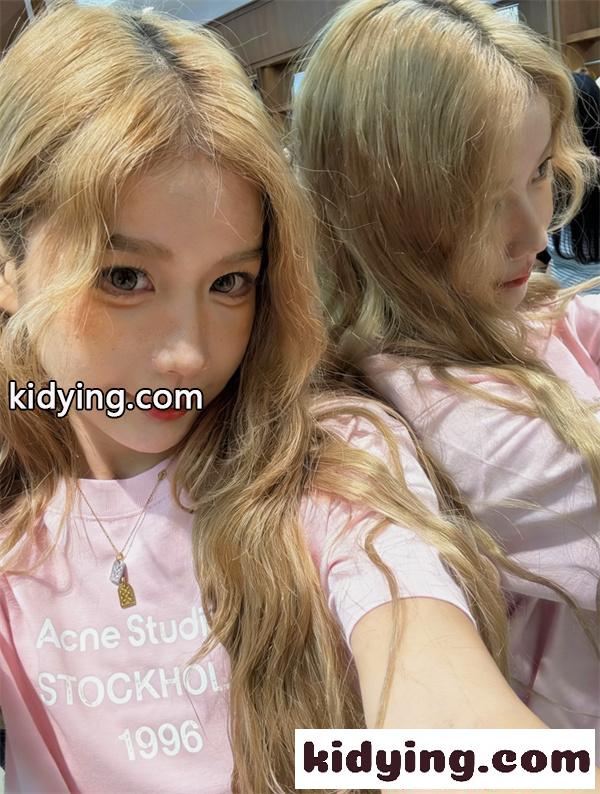 アクネストゥディオズ コピー プリント Acne Tシャツ ピンク 半袖 シンプル カジュアル 柔らか-1