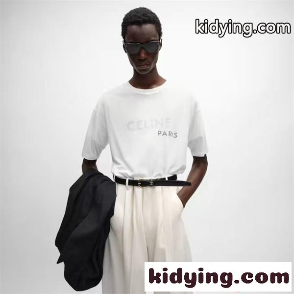 ☆エレガント☆CELINE セリーヌ 半袖tシャツコピー2026トレンド新作☆ユニセックス柔らかい生地-4