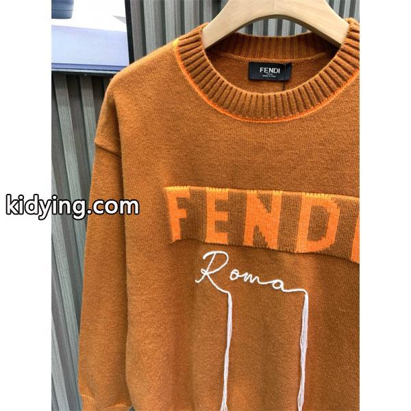 2026新作 ニットセーター ブラウン 刺繍 高評価モデル FENDI フェンディ コピー-5