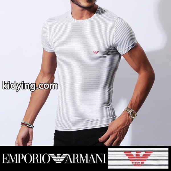 エンポリオアルマーニ 半袖Tシャツ メンズ クルーネック 丸首 EMPORIO ARMANI 2018 :111035-535:Crazy Ferret - 通販ショッピング-0
