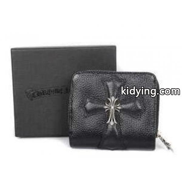 CHROME HEARTS クロム ハーツ 財布 コピー ウォレット ジッパーチェンジパース #2 ブラック ヘビーレザー セメタリーパッチ_クロムハーツ CHROME HEARTS_ブランド コピー 激安(日本最大級)-0