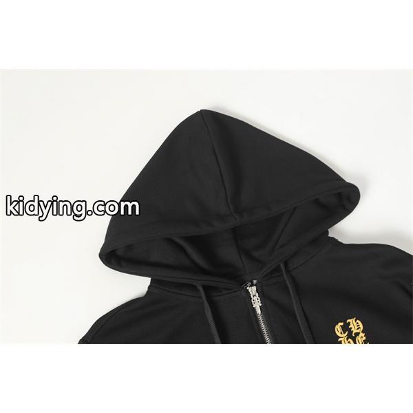 クロムハーツ コピー Chrome Hearts パーカー 数量限定！ ブラック ゴールド 重厚スタイル モード系 2025秋冬対応-1