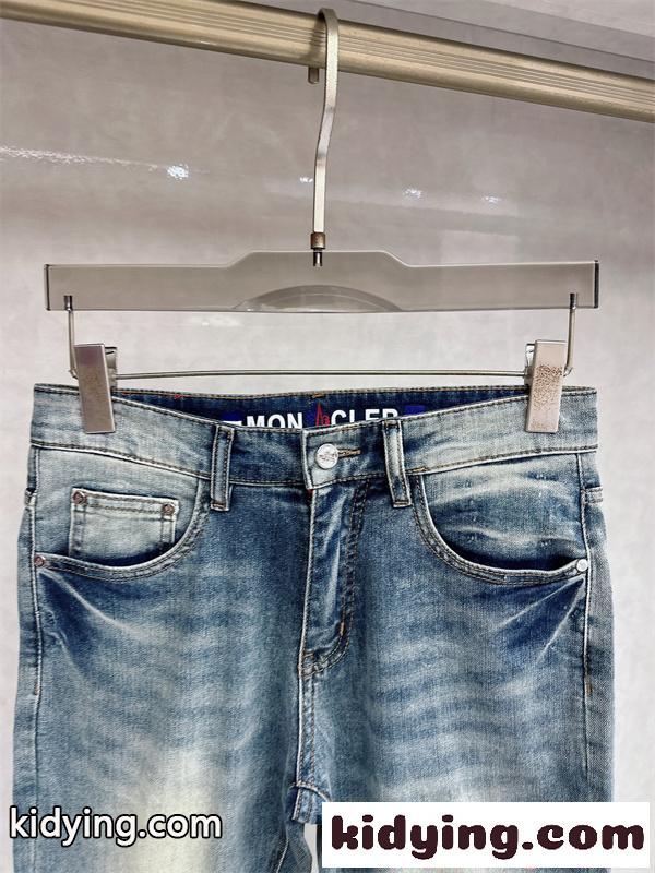 MONCLER デニムパンツ モンクレール スーパーコピー ヴィンテージ加工 カジュアル おしゃれ-3