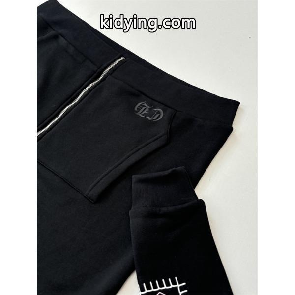 ジップ パーカー ブラック 入手困難 快活 モード系 CHROME HEARTS クロムハーツ コピー-5
