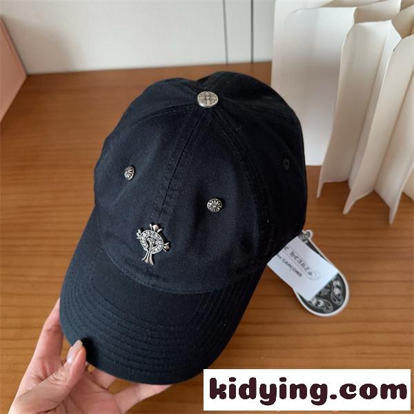 プレミアム キャップ CHROME HEARTS クロムハーツ スーパーコピー 帽子 ロゴ 刺繍 ブラック サイズ調整可-8