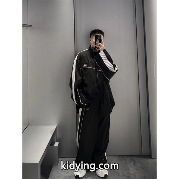 バレンシアガ 偽物 トラックジャケット スリーストライプ 高品質 スポーツカジュアル ジップアップ BALENCIAGA-0