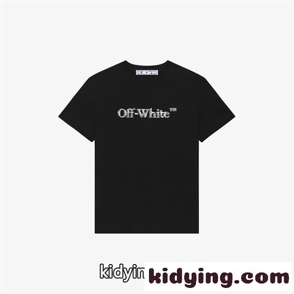 胸元ロゴ入り きれいめカジュアル 普段使い OFF-WHITE オフホワイト コピー カットソー 好評モデル-0