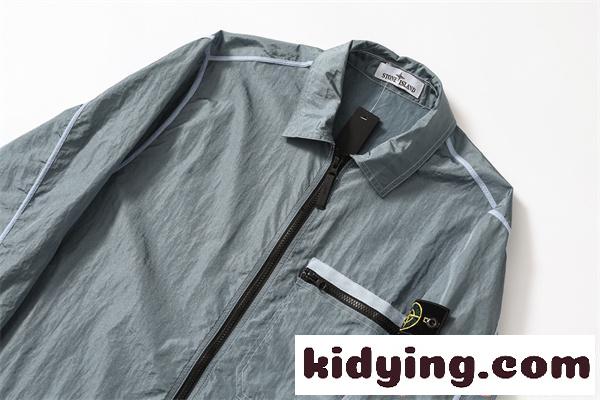 ジャケット メンズ 本革 ジップアップ ブラック STONE ISLAND ストーンアイランド コピー-2