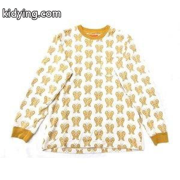 シュプリーム Tシャツ カットソー 長袖 胸ポケット バタフライ コットン 18SS size M マスタード 茶系 メンズ 通販 ショッピング-0