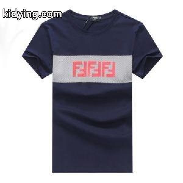 フェンディ スーパー コピーFENDI驚きの破格値最新作通気性伸縮性ホワイトネイビーブラックストレッチｔシャツ-1