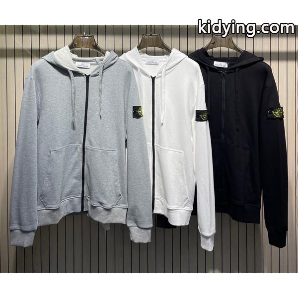 STONE ISLAND コピー パーカー 高品質 ジップアップ フード付き ストリートカジュアル ストーンアイランド-2