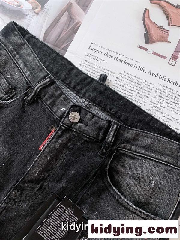 デニムパンツ メンズ ブラック DSQUARED2 ディースクエアード スーパー コピー ダメージ ストレッチ-1