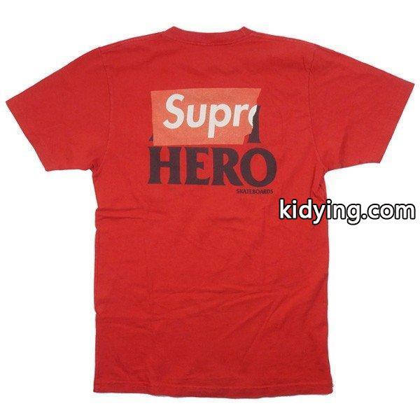 シュプリーム SUPREME ×ANTI HERO 14SS Pocket Logo Tee ポケット付きTシャツ 赤 通販-0
