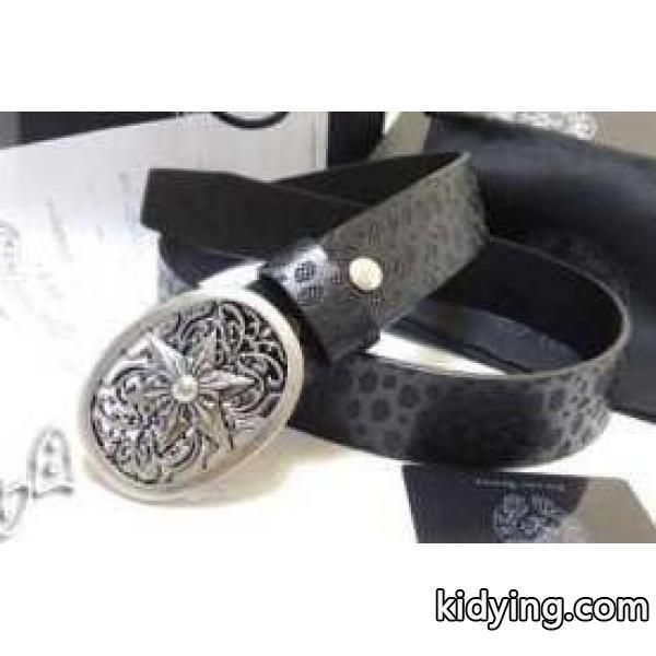クロムハーツ ベルトループ CHROME HEARTS クラシック オーバル スター バックル シルバー ブラック ベルト 超激得限定セール_クロムハーツ CHROME HEARTS_ブランド コピー 激安(日本最大級)-0
