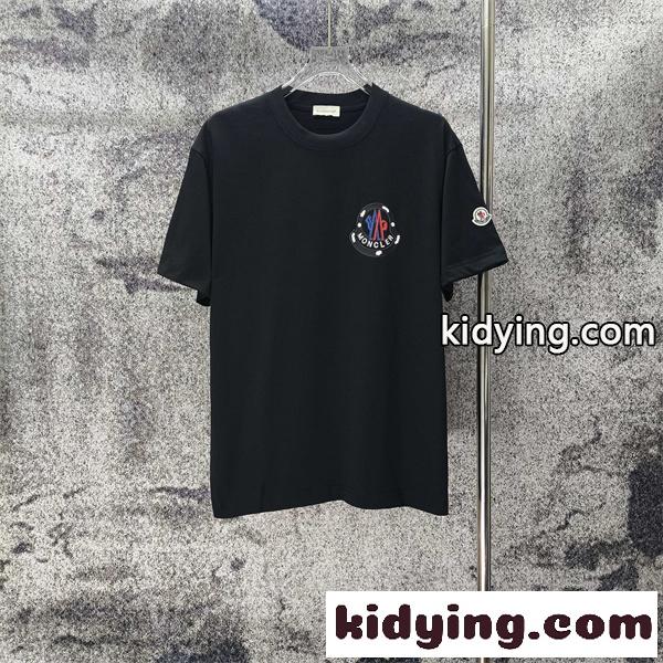ロゴパッチ クリーンスタイル デイリー使い MONCLER モンクレール コピー 半袖Tシャツ センス漂う一着-1