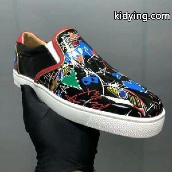 上質な質感!ルブタンスーパーコピーChristian Louboutinスニーカー激安カジュアル本革メンズスリッポンシューズ-0