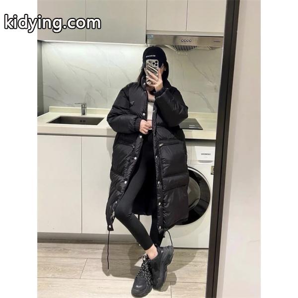 冬季限定 ブラック ロング丈 高級 保温 偽物 ダウンコート 季節限定モデル 人気 Prada プラダ-3