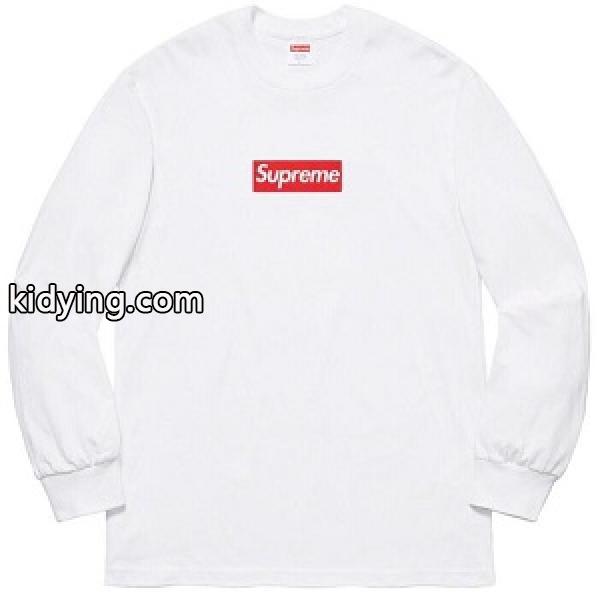 ファション性の高い Supreme 20 fw Box Logo Teeクラシックbogo長袖Tシャツ コピー-0
