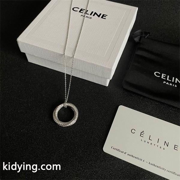 2025秋冬 シルバーサークル クリスタルトリオンフ ネックレス CELINE セリーヌ スーパーコピー-0