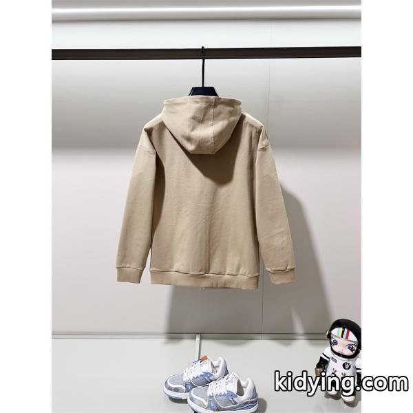 BURBERRY バーバリー コピー 新定番 秋冬リラックス ベージュ ジップアップ パーカー-1