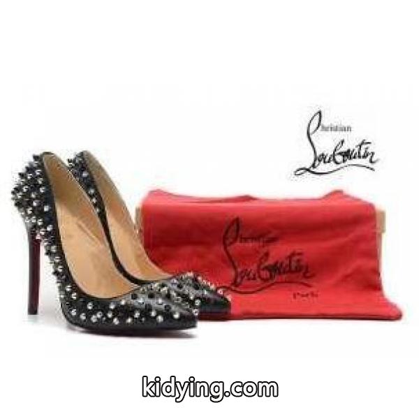 17SS 秋冬新作 CHRISTIAN LOUBOUTIN ハイヒールパンプス ルブタン 靴 コピー ブラック スパイクスダッズ 踵 シューズ?*_クリスチャンルブタン CHRISTIAN LOUBOUTIN_ブランド コピー 激安(日本最大級)-0