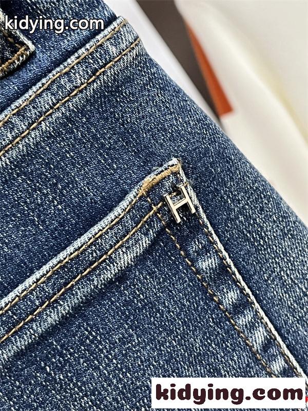 お買い得セール大きいサイズファッションHERMESエルメス ジーンズ コピー上品さ上質スリムシルエットデニムパンツ-7