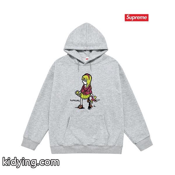 ブラック 2025秋冬 アートグラフィック Supreme シュプリーム 偽物 イラストパーカー-4