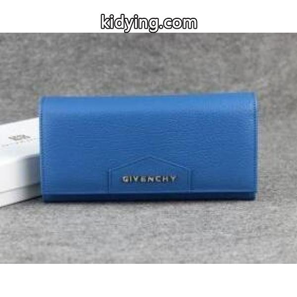 カードやお金が収納しやすいGivenchy、ジバンシィの永遠の定番モデルの青いレディースロングウォレット_ジバンシィ GIVENCHY_ブランド コピー 激安(日本最大級)-0