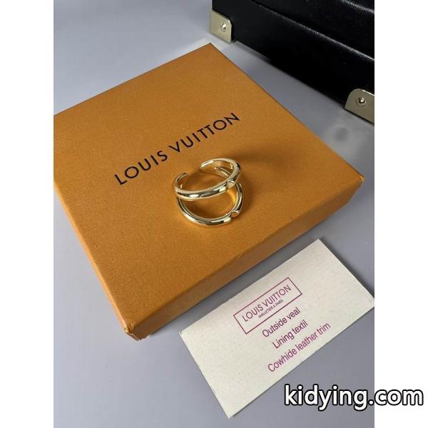 ダブルリングデザイン シルバー / ゴールド スタイリッシュ ルイヴィトン LOUIS VUITTON ユニセックス コピー 指輪-5