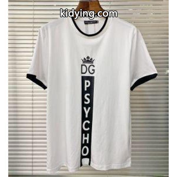 ドルチェ & ガッバーナ コピーDOLCE & GABBANA馴染みやすいスタイル美品幅広いコーデTシャツ黒白-0